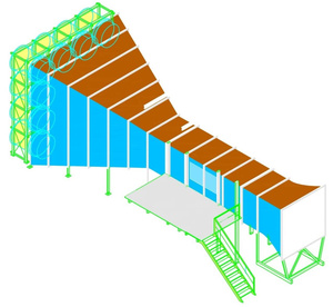 Figure 6 The large, open wind tunnel